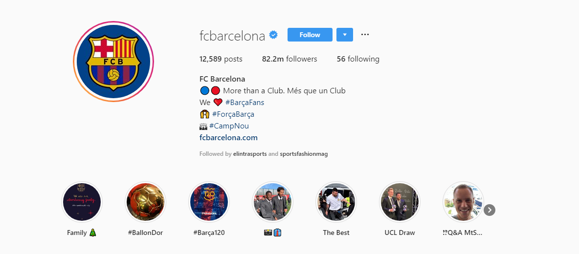 FC Barcelona Instagram photos